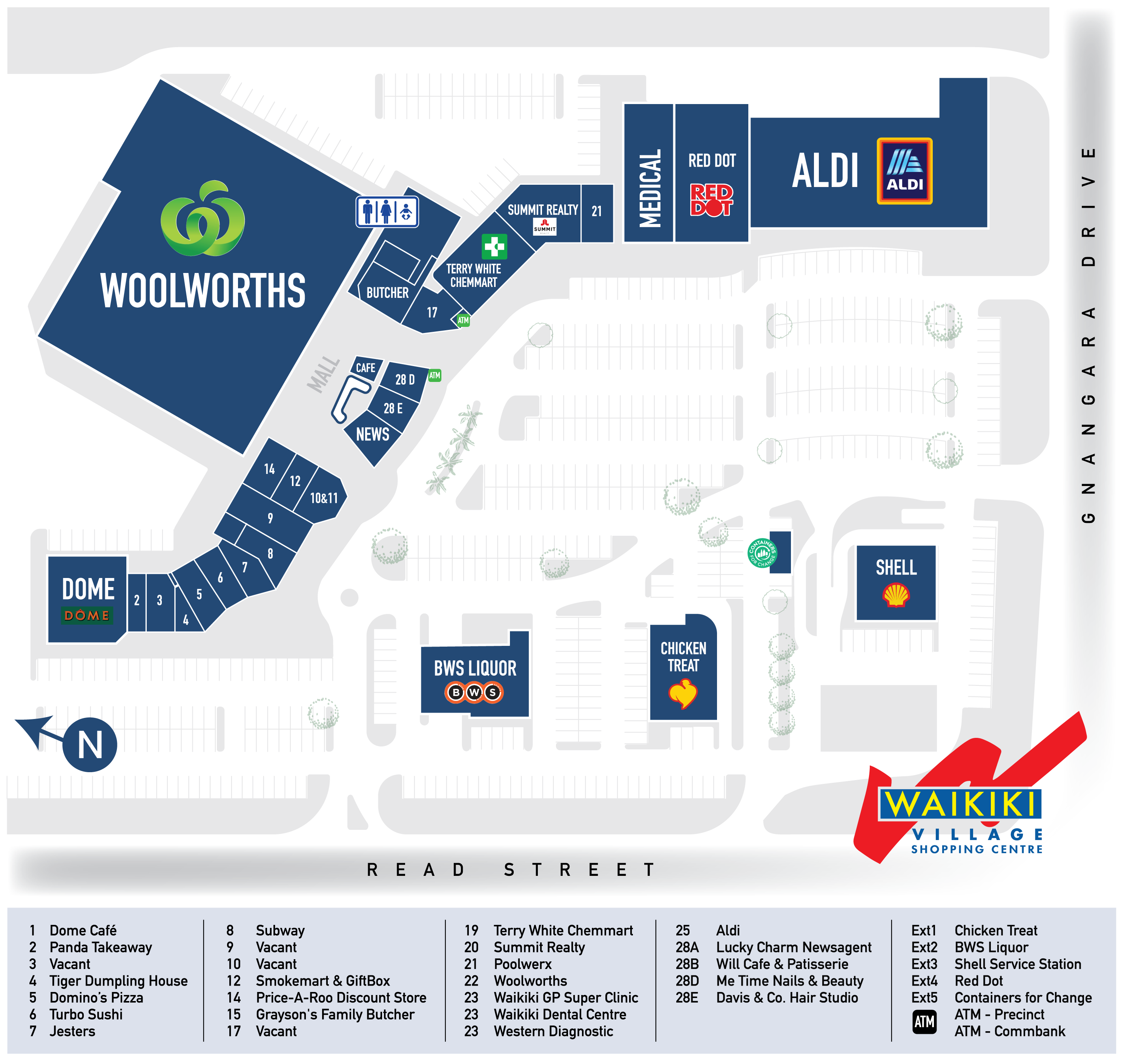 Waikiki Centre Map